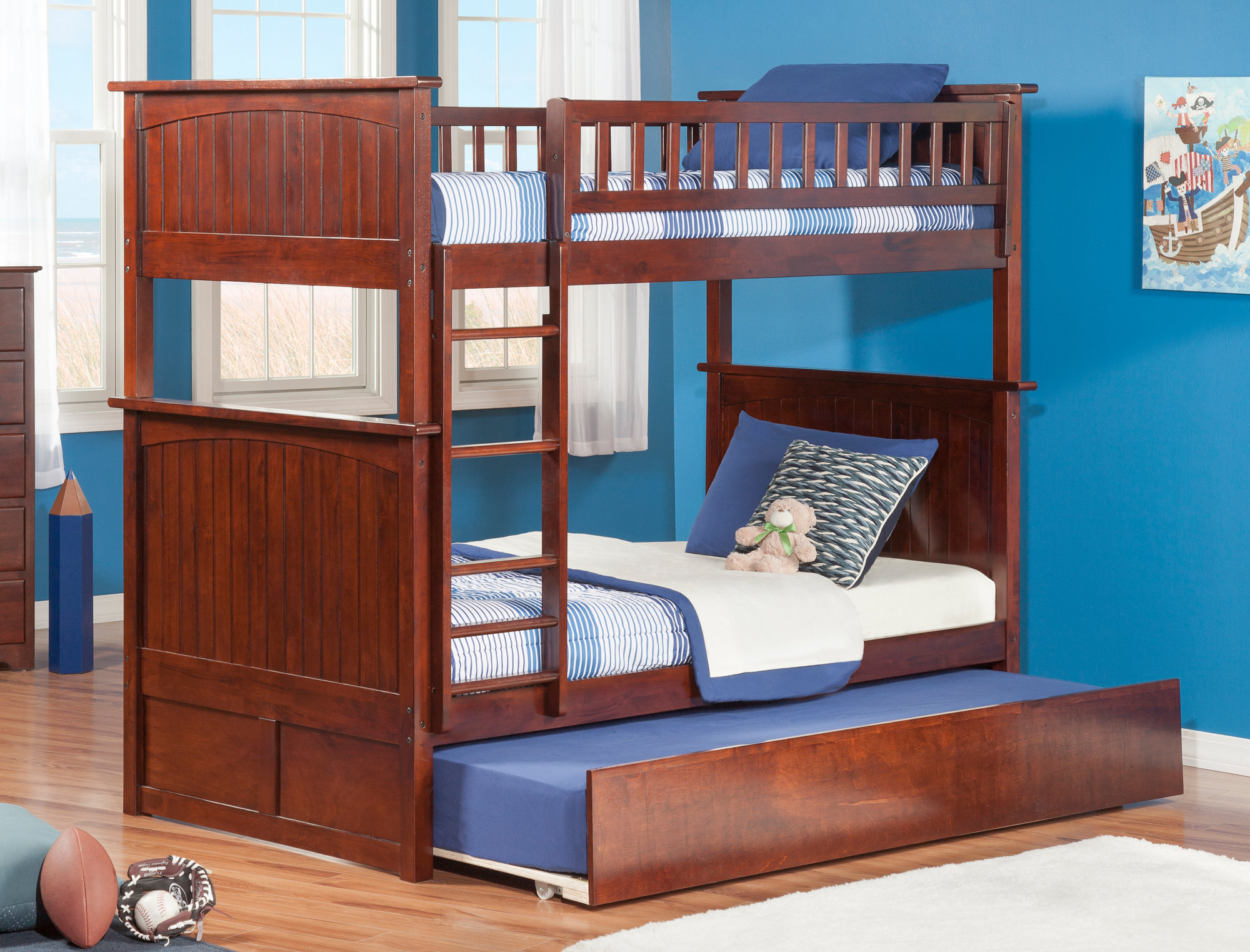 Harriet Bee Abbie Twin Over Twin Bunk Bed With Trundle Wayfair