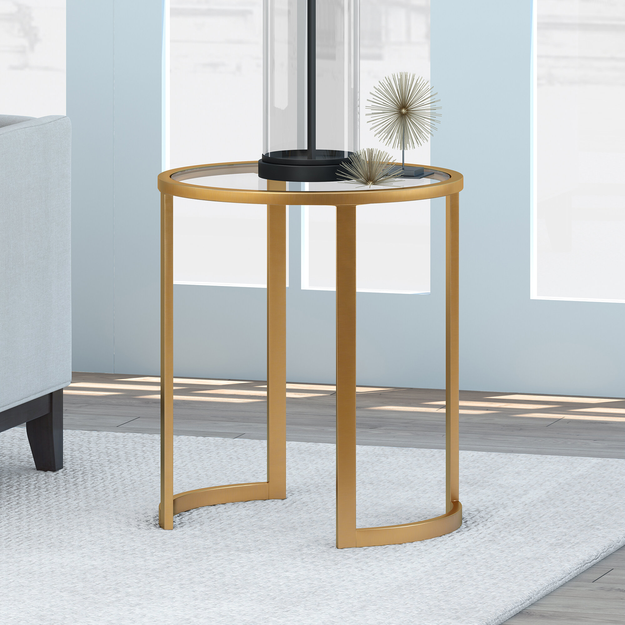 Marble/Gold Gold and Marble Metal Side Table Rutledge & King Britton End Table Round Accent Table Round End Table Gold End Table with Marble Top