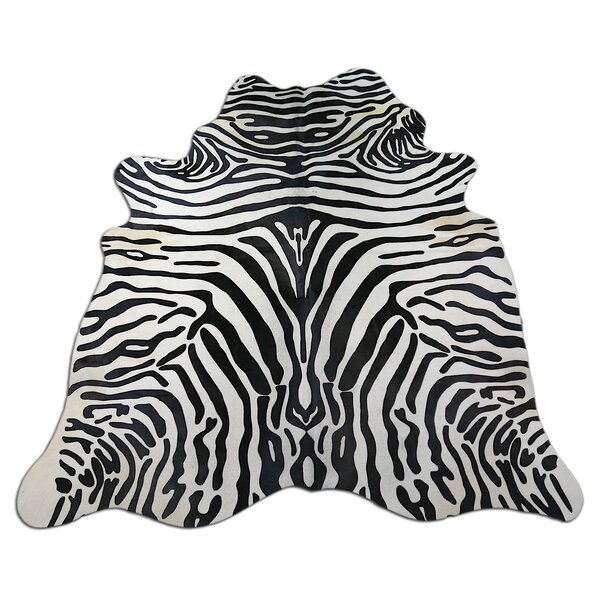 New Brazilian COWHIDE RUG ZEBRA on Off White Cow Skin Cow Leather Upholstery