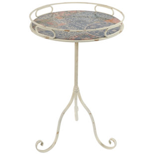 French Floral Tray End Table by ABC Home Collection