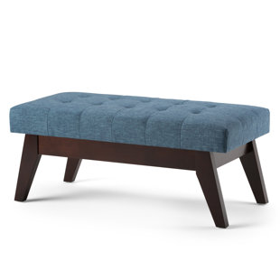 Go to store & view more images Simpli Home Draper Mid Century Upholstered Bench