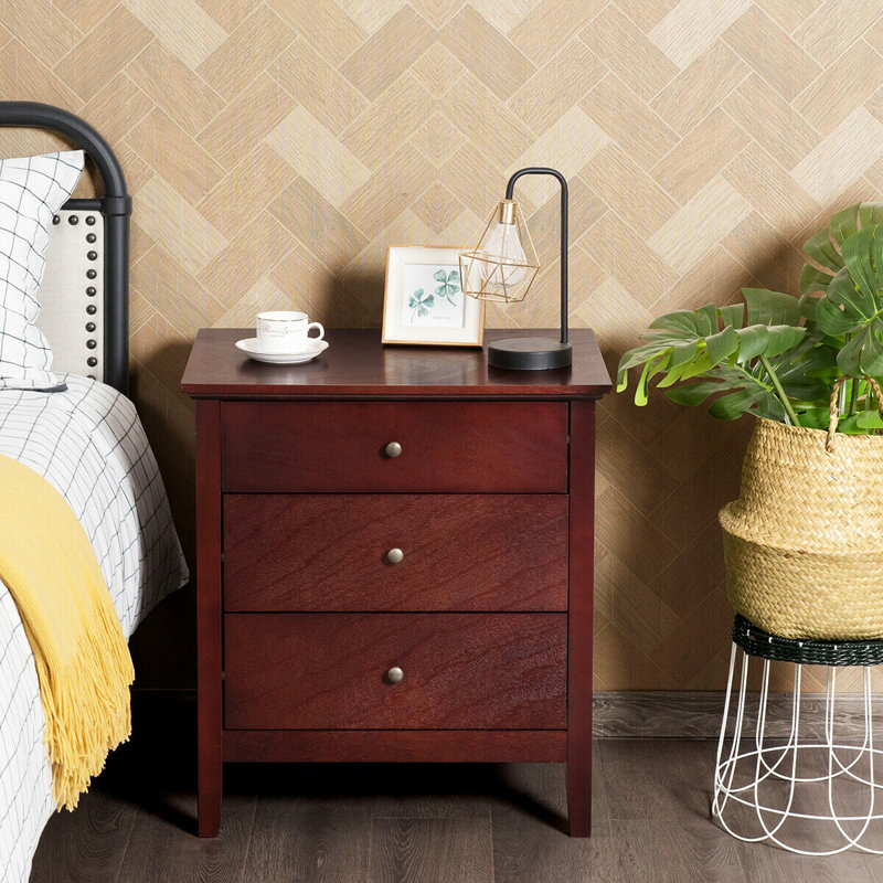 Red Barrel Studio Wegner 3 Drawer Nightstand Wayfair