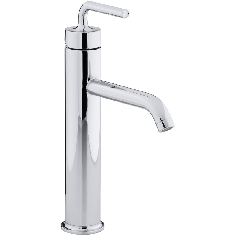 Purist Vessel Sink Bathroom Faucet With Drain Assembly
