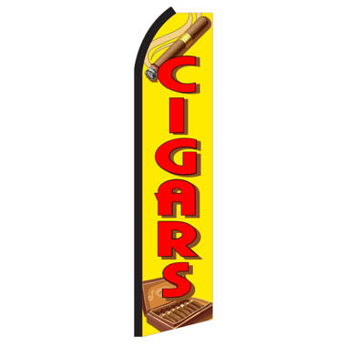 Cigars Double Sided Vertical Pole Banner Sign 