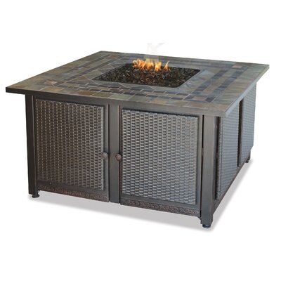 Wicker Wrought Iron Propane Fire Pit Table Endless Summer