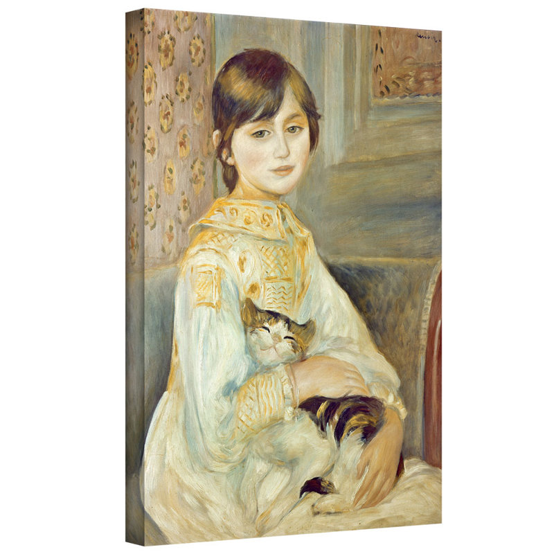 Artwall Julie Manet With Cat By Pierre Renoir Painting Print On Wrapped Canvas Reviews Wayfair