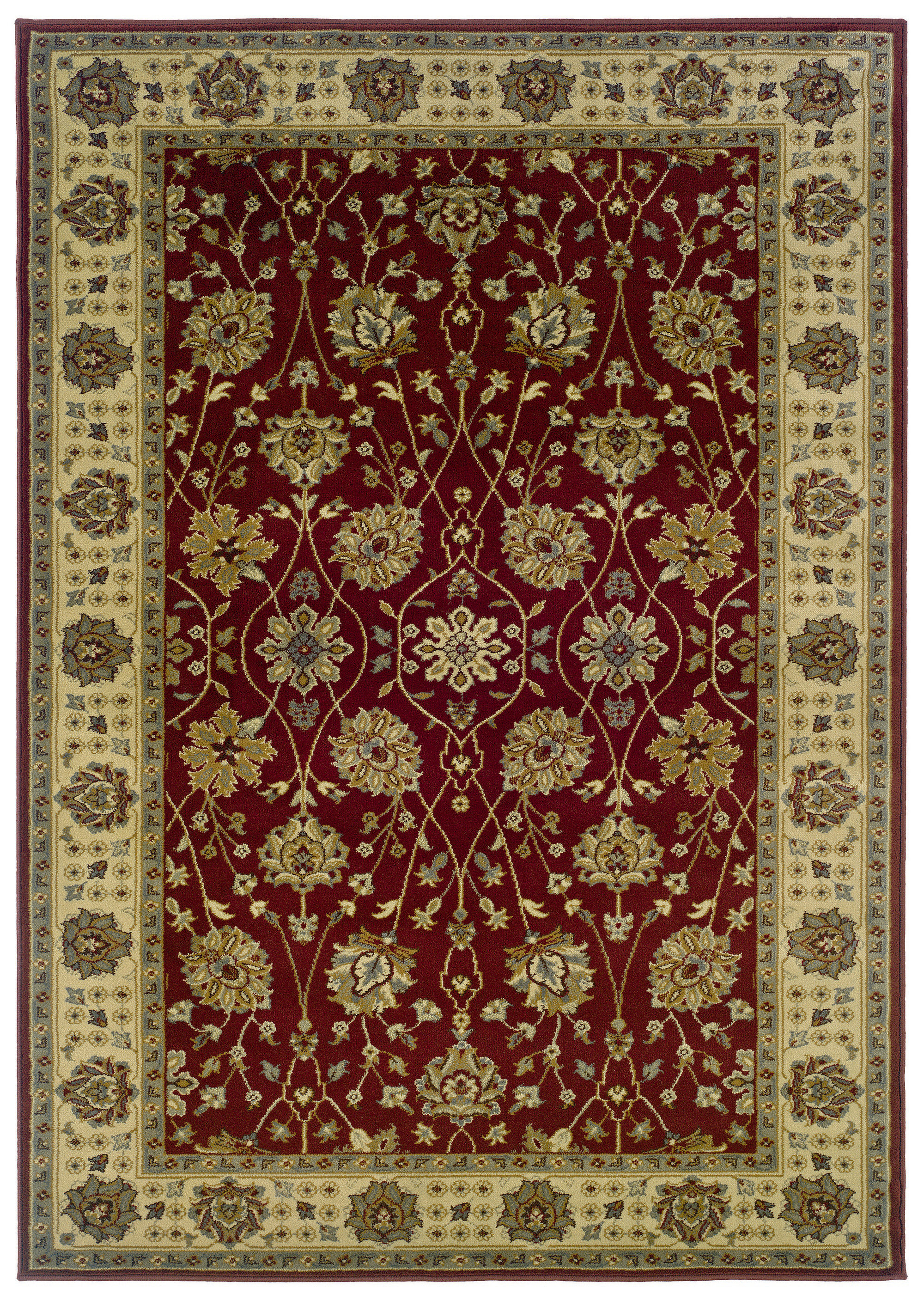 Threadbind Midland Power Loom Red Green Rug Wayfair