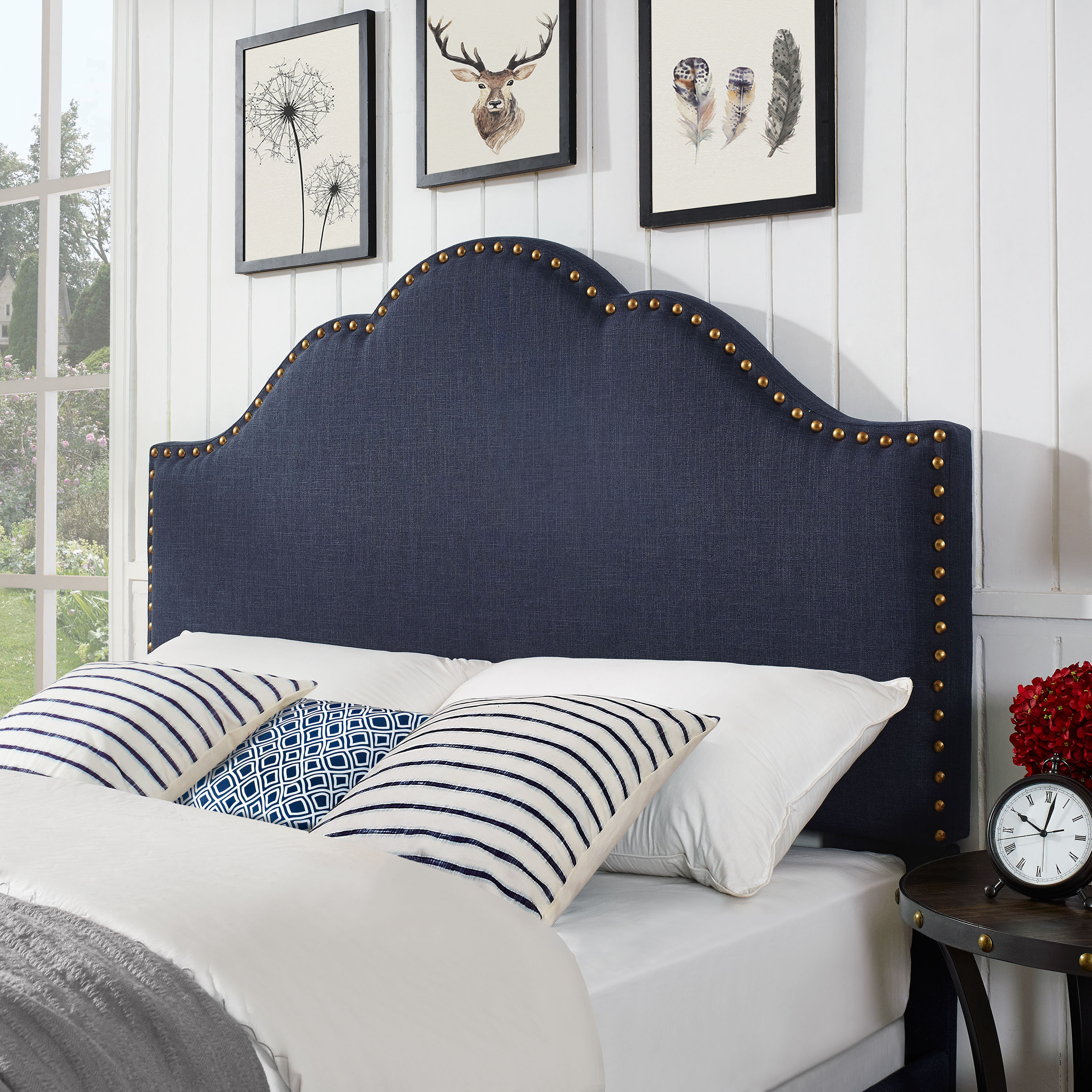 20 York Linen Fabric Upholstered Headboard Available In 5