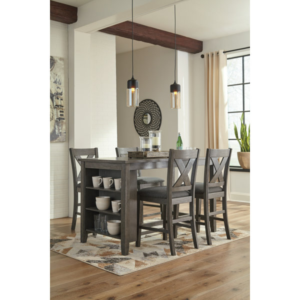 caitbrook counter height dining room table and bar stools