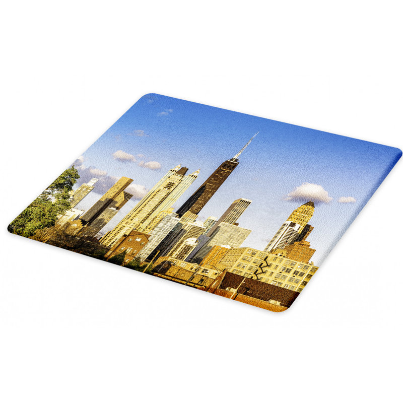 East Urban Home Ambesonne Illinois Cutting Board Downtown Chicago