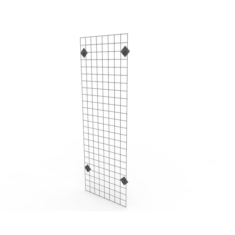 Set of 4 Gridwall Panels 2' x 5' Grid Wall Display White Panel Steel Powder Coat 