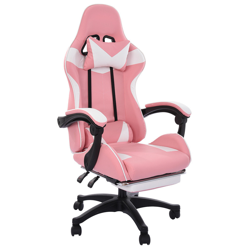 pink leather chair