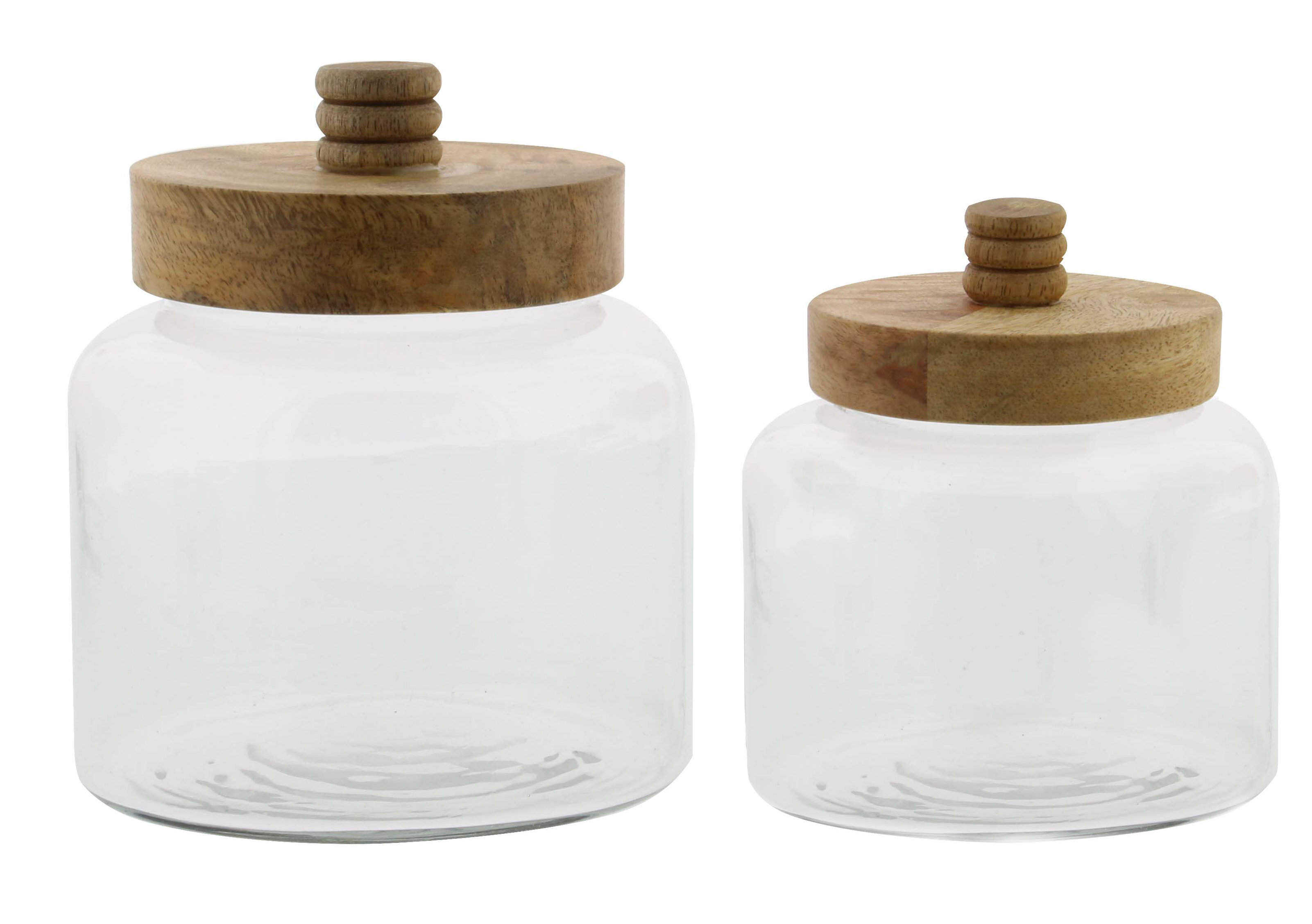 Bungalow Rose Modern Glass 5 Qt Kitchen Canister Set & Bungalow Rose Modern Glass 5 Qt Kitchen Canister Set &
