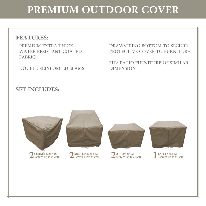 Tk Classics Forence Water Resistant 7 Piece Patio Sofa Cover Set Wayfair