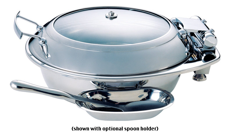 Large Round Chafing Dish With Glass Lid Large Round Chafing Dish With Glass Lid