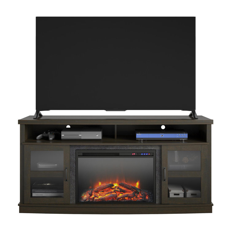 Steelside™ Moxley TV Stand for TVs up to 65" with Fireplace Included