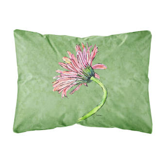 Caroline S Treasures Gerber Daisy Pink Indoor Outdoor Throw Pillow