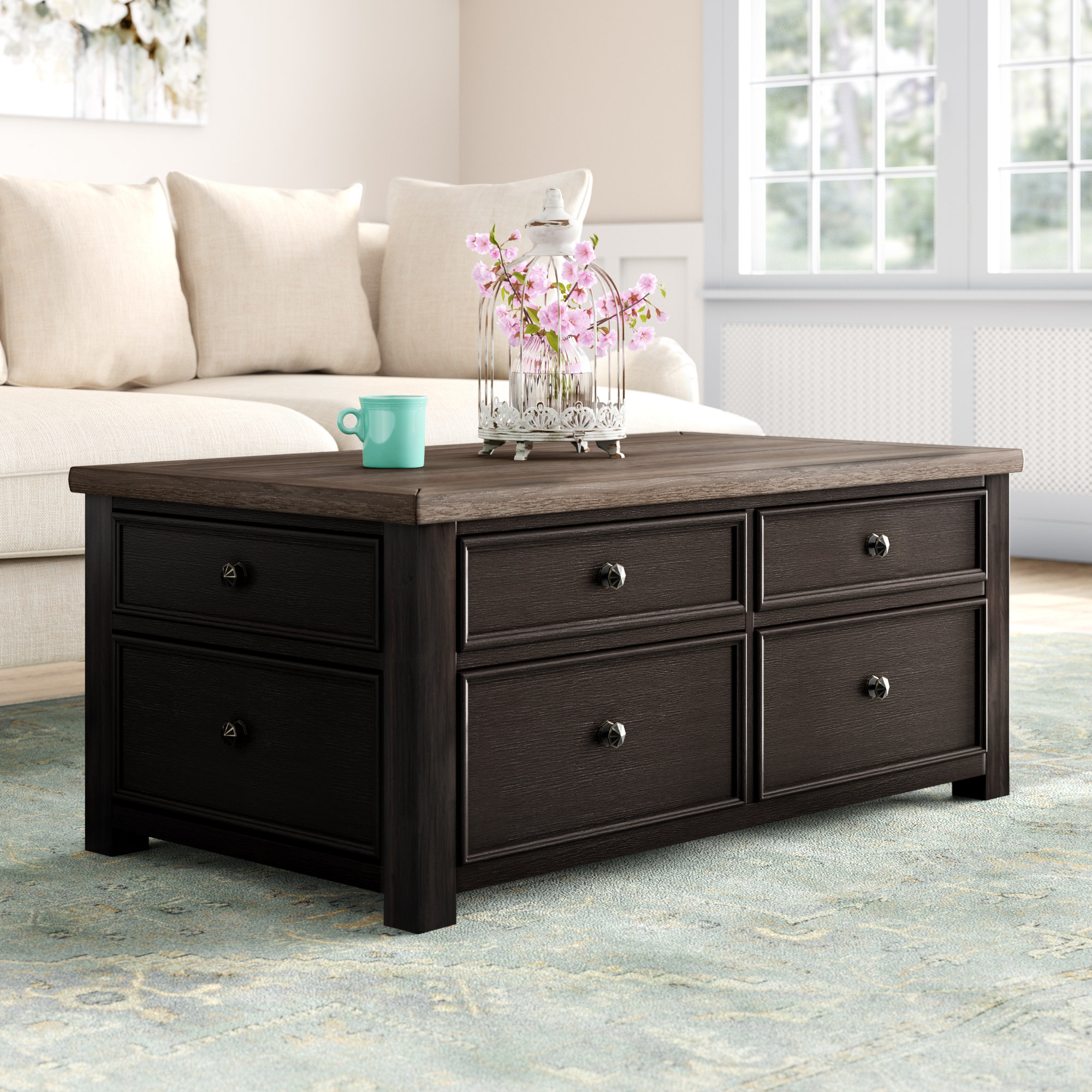 Canora Grey Edmore Coffee Table With Storage Reviews Wayfair Ca