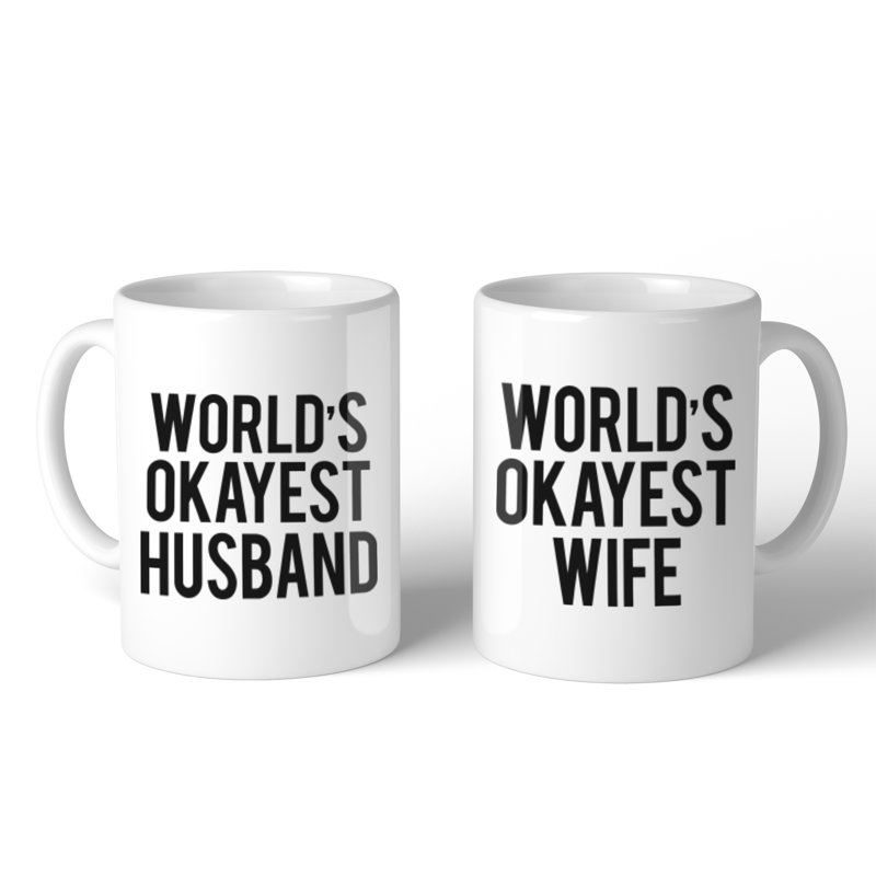 husband and wife mug set