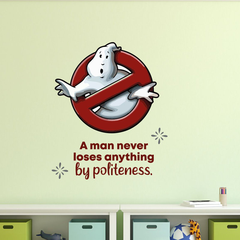 Design With Vinyl Never Loses Ghostbusters Life Quote Cartoon Quotes Wall Sticker Art Design Decal For Girls Boys Kids Room Home Decor Wall Art Vinyl 30x15 Inch Wayfair