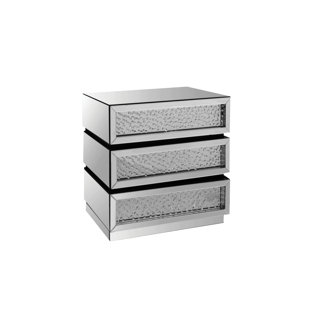 Bladwell Mirrored 3 Drawer Accent Chest By Rosdorf Park Bladwell Mirrored 3 Drawer Accent Chest By Rosdorf Park