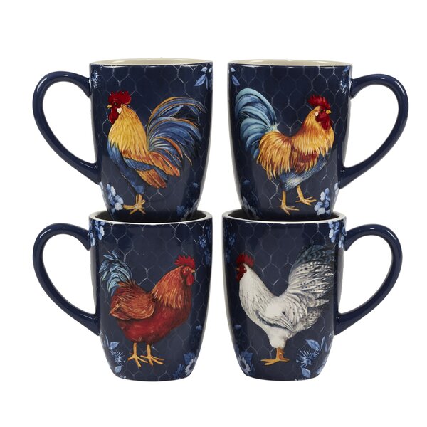 Set of 2 Mama Hen Little Chick Coffee Mugs Cute coffee Glasses Set for Mo...