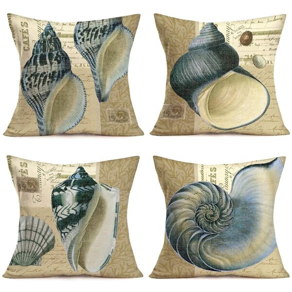 Blue Sea Animal Cotton Linen Sofa Cushion Cover Throw Pillow Case Home Decor