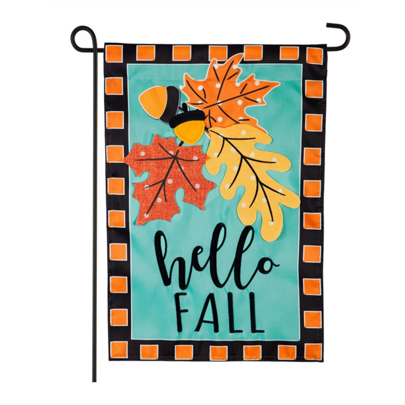 Evergreen Enterprises Inc Hello Fall Leaves 2 Sided Nylon 15 X 9 Garden Flag Wayfair