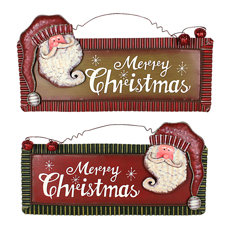 AttractionDesignHome Holiday Magic Santa Merry Christmas 2 Piece Sign