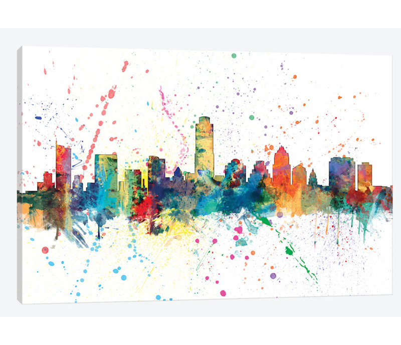 East Urban Home Rainbow Splash Skyline Series Austin Texas Usa