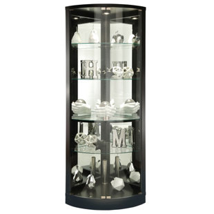 Go to store & view more images Westerleigh Lighted Corner Curio Cabinet by Red Barrel Studio