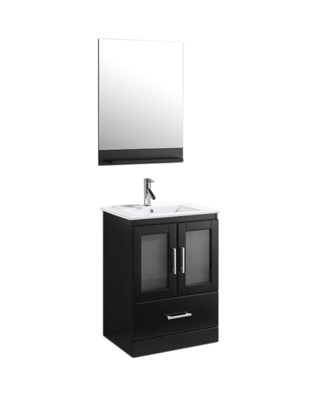 Virtu Usa Zola 23 2 Single Bathroom Vanity Set With White Top And Virtu Usa Zola 23 2 Single Bathroom