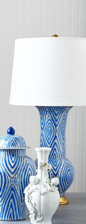 blue table lamp base