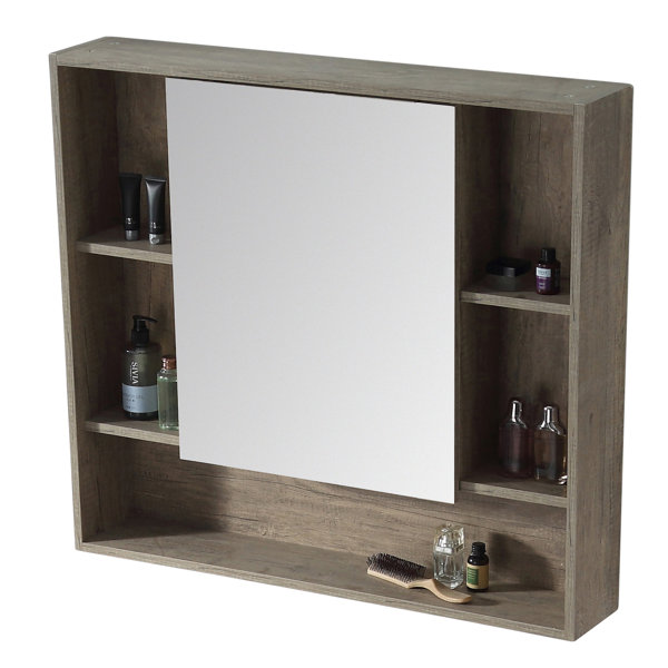 Lee Surface Mount Framed Medicine Cabinet with 7 Shelves ...