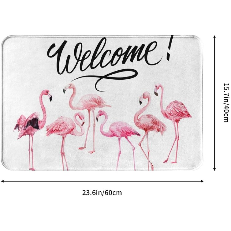 23''X16'' Flamingo Bath Mats Bathroom Rug Mat Anti-slip Kitchen Floor Doormat