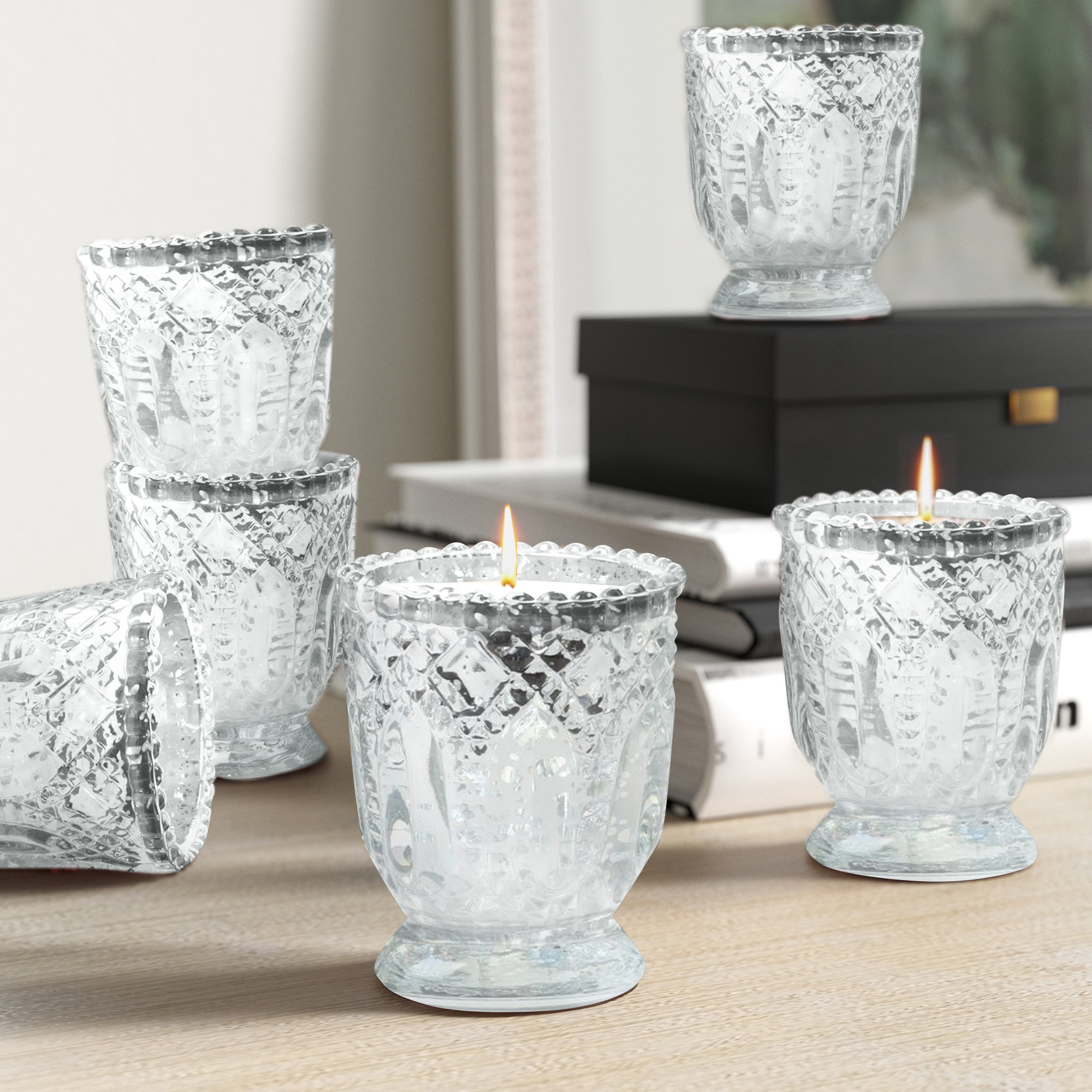 6 Piece 3 Glass Tabletop Votive Holder Set Reviews Joss Main
