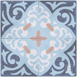 Blue Spanish Tile Wayfair Espanola 8 X Cement Field Tile In Blue Set Of 4