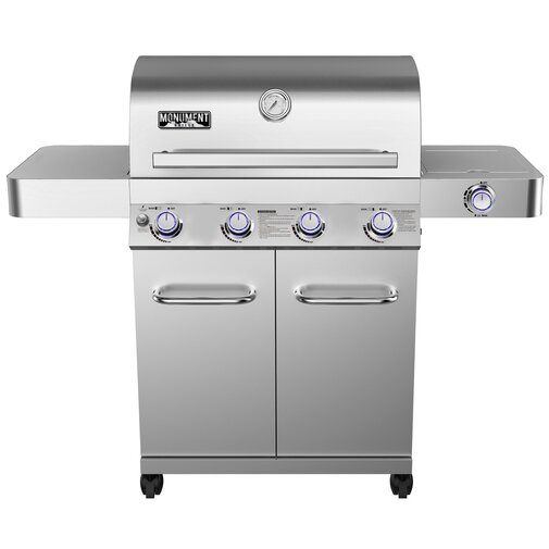 4-Burner Built-In Propane Gas Grill with Cabinet