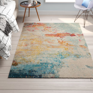 4x6 Kitchen Area Rugs Wayfair Shugart Sealife Teal Orange Area Rug