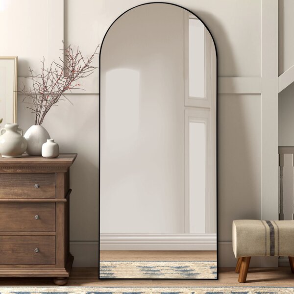 Free-Standing Mirror Baroque Style Full-length Mirror Wooden Frame 160x40 cm New 