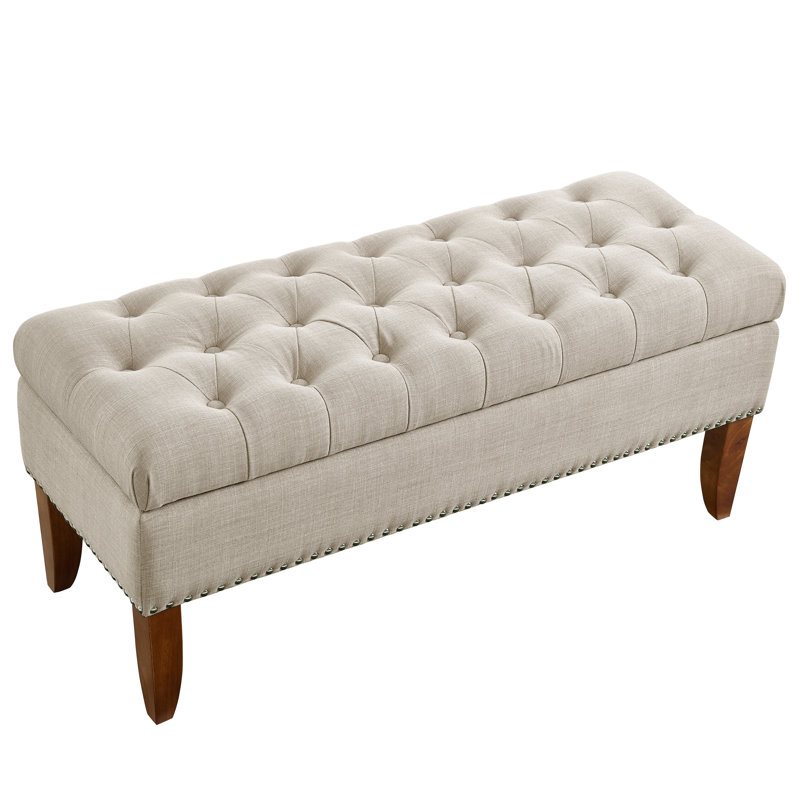 Charlton Home Mortensen Upholstered Flip Top Storage Bench Reviews Wayfair