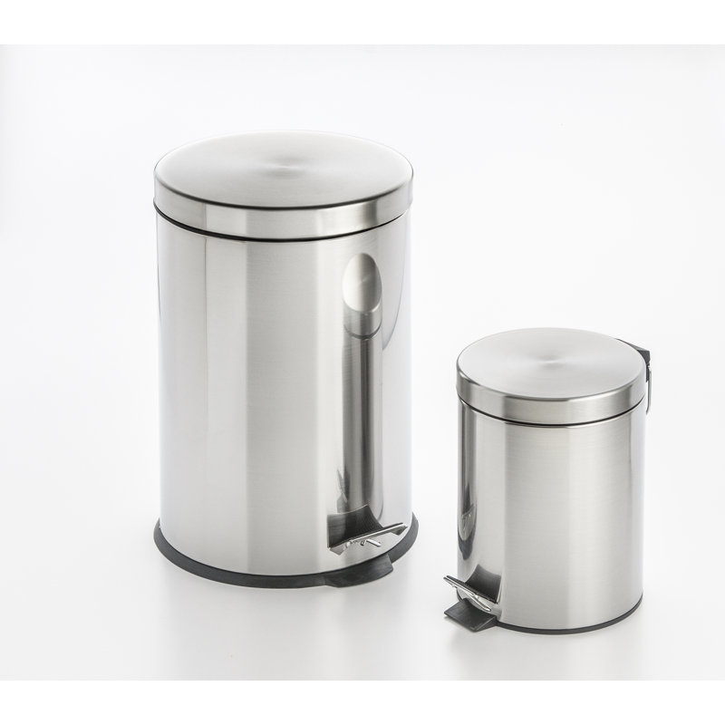 Step-On 5 Gallon Stainless Steel Trash Can