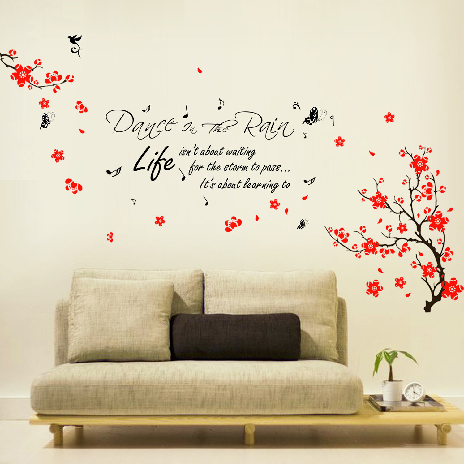 Dance in the rain-wall stickers decoration bedroom wallpaper Home Fresh Decal
