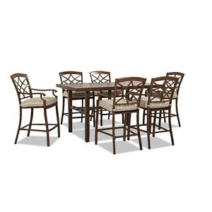 Outdoor 7 Piece Dining Set with Cushions