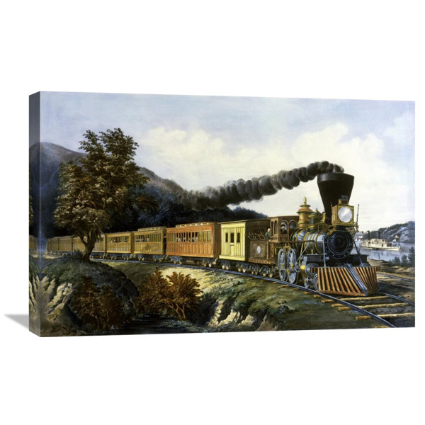 Global Gallery American Express Train By Currier And Ives