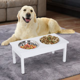 lifted dog food bowls