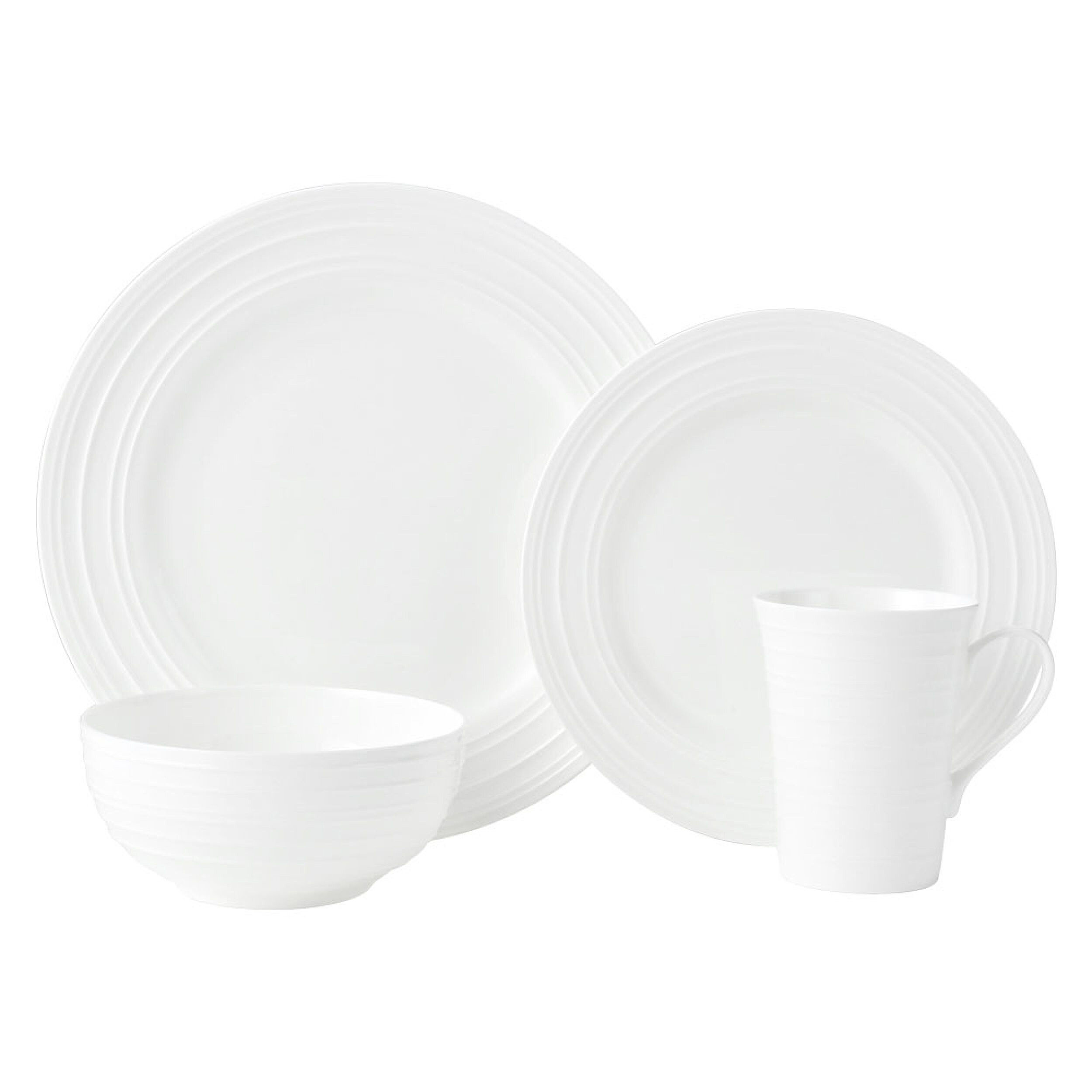 Mikasa Ciara 16 Piece Bone China Dinnerware Set Service For 4