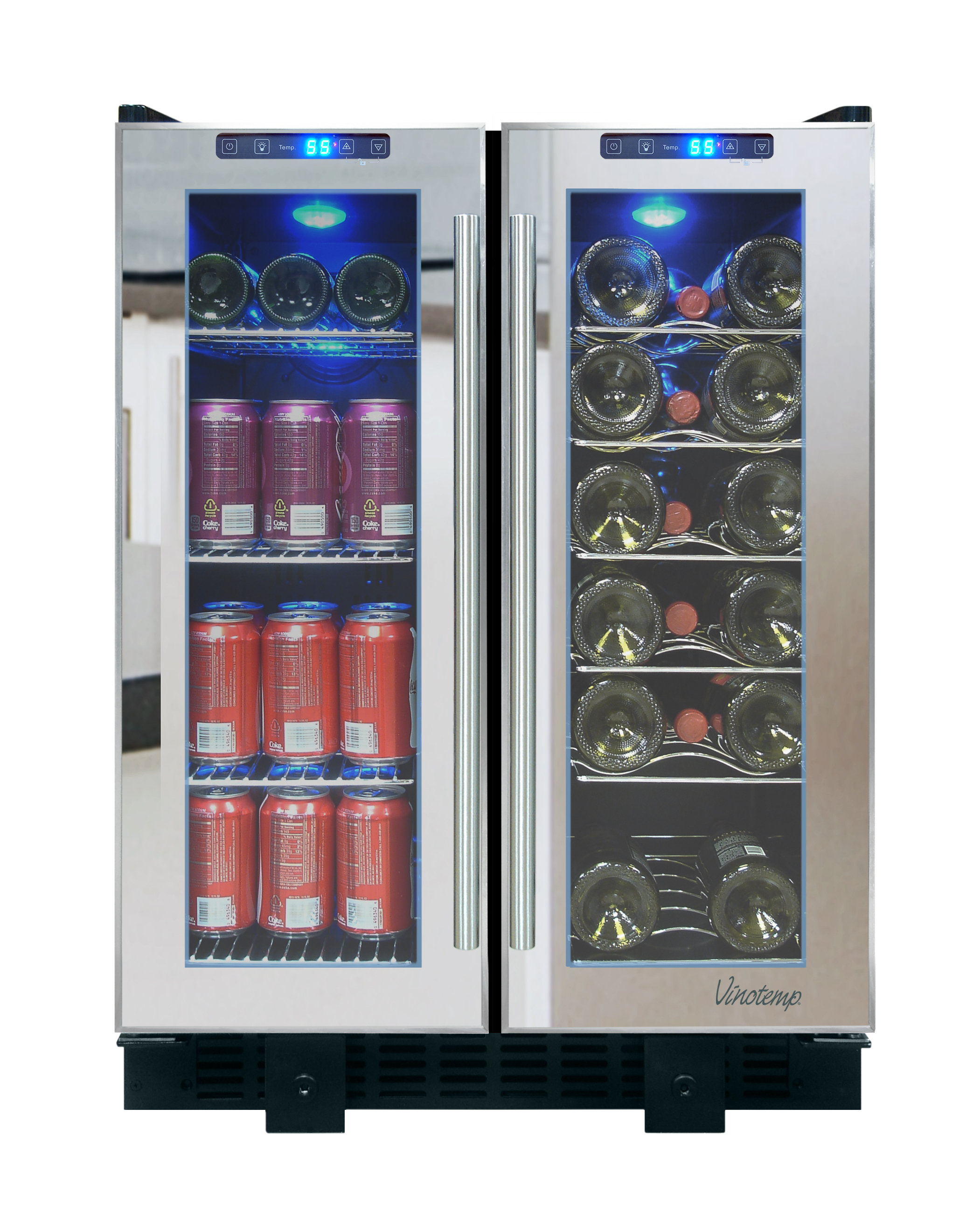 Vinotemp 36 Bottle Single Zone Built In Wine Cooler Wayfair