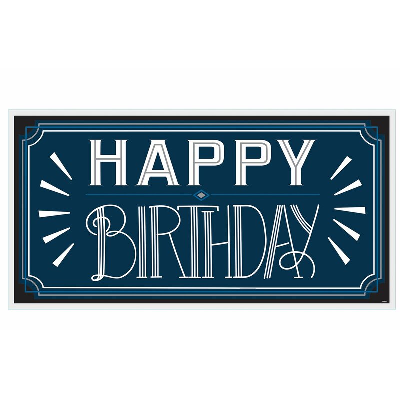 Amscan Happy Birthday Man Horizontal Banner Wayfair