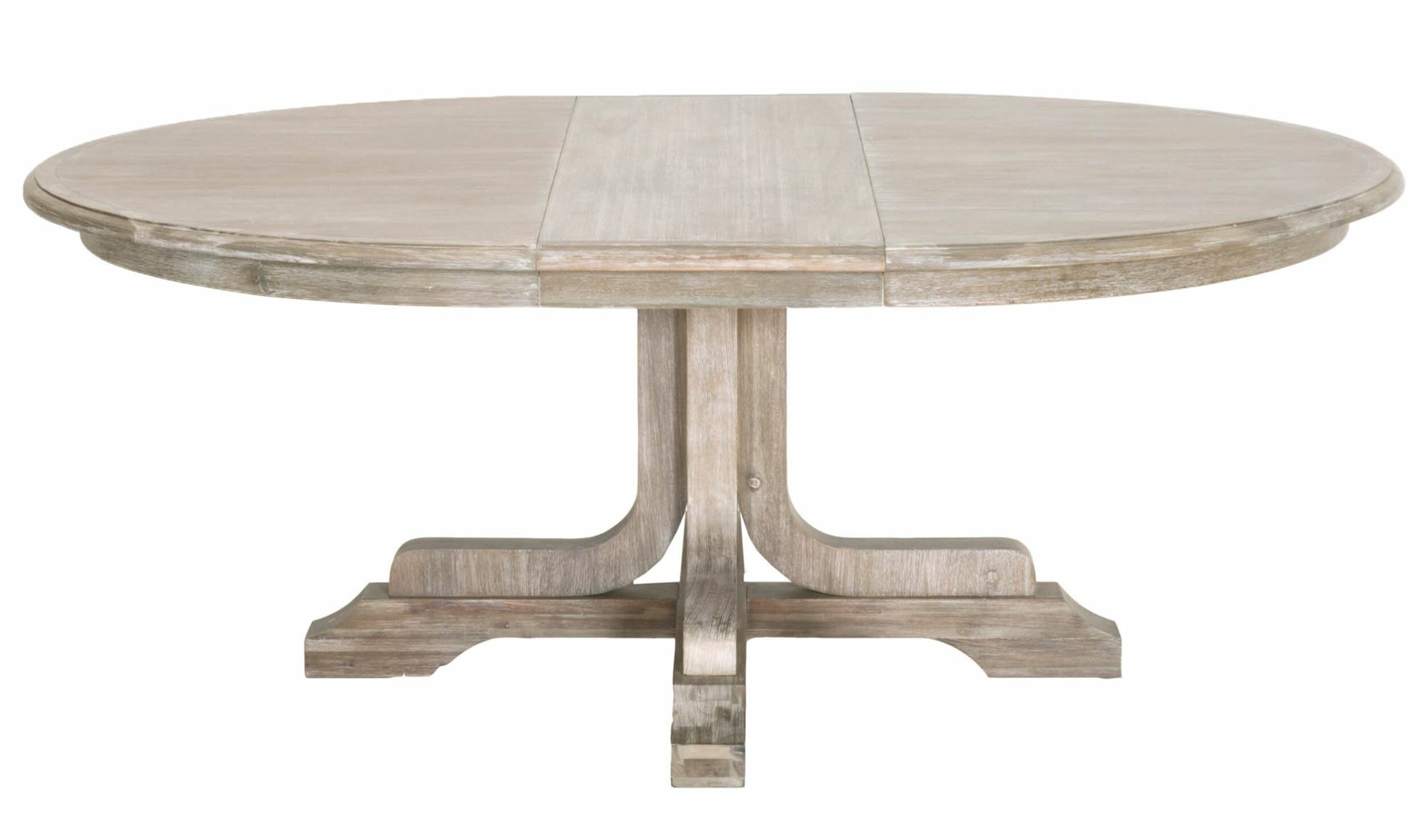 Benjara Extendable Pedestal Dining Table Wayfair